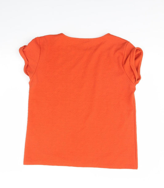 Warehouse Womens Orange Basic Blouse Size 14