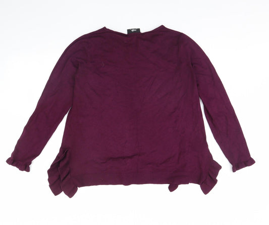 Wllis Womens Purple Pullover Jumper Size 12