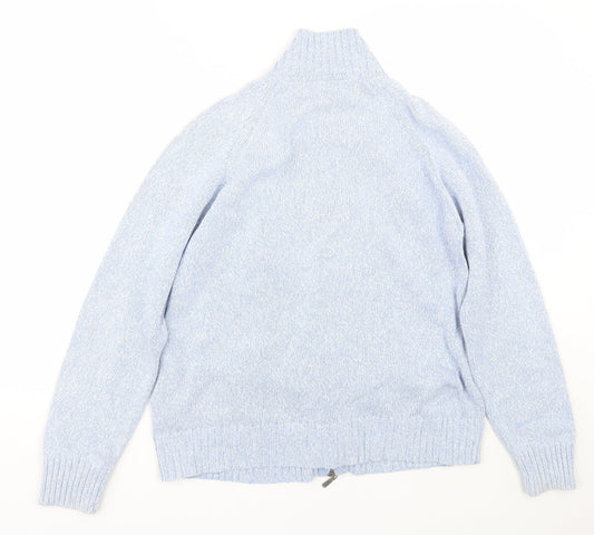 Jumper Womens Blue Full Zip Sweatshirt Size M