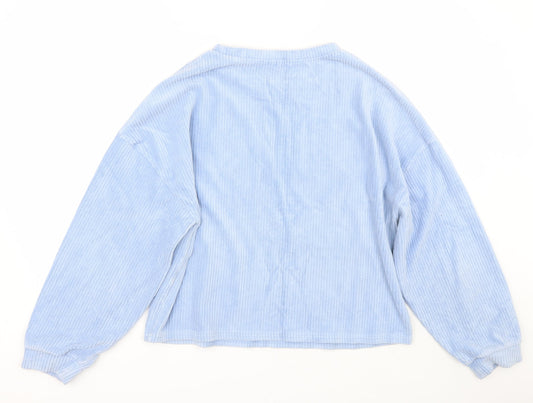 New Look Womens Blue Striped Pullover Jumper Size L