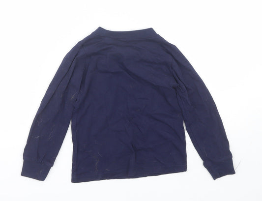 Preworn Boys Blue Basic T-Shirt Size 5 Years - dinosaurs