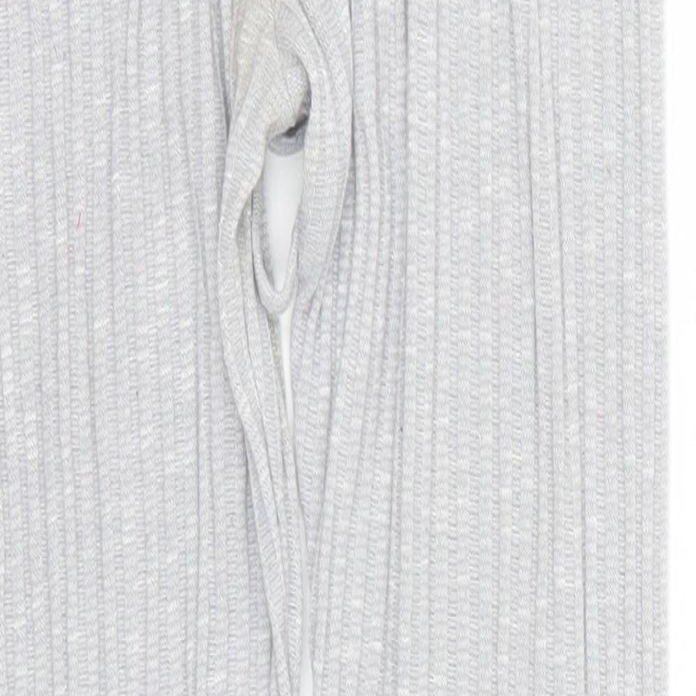PRETTYLITTLETHING Womens Grey Striped Jogger Trousers Size S L26 in