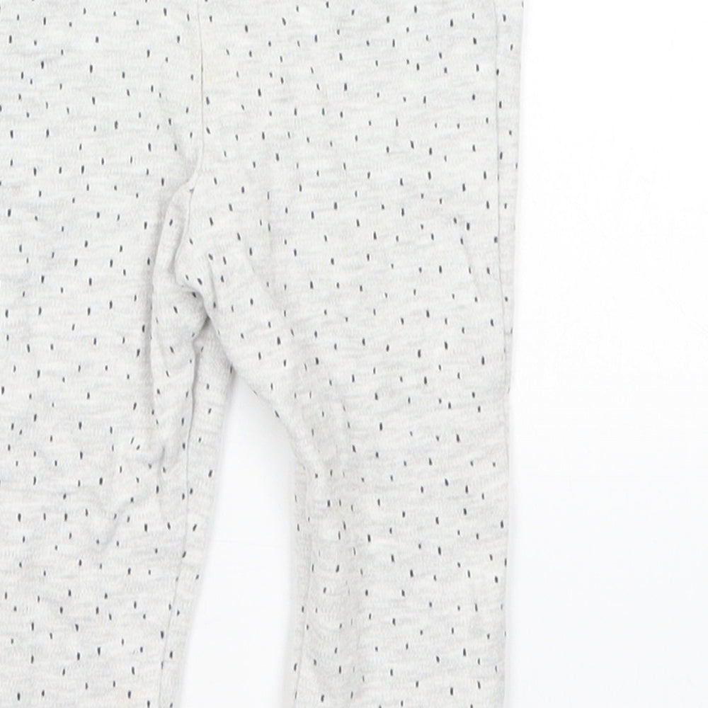 F&F Baby Grey Spotted Jogger Trousers Size 6-9 Months