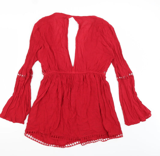 River Island Womens Red Shrug Jumper Size S