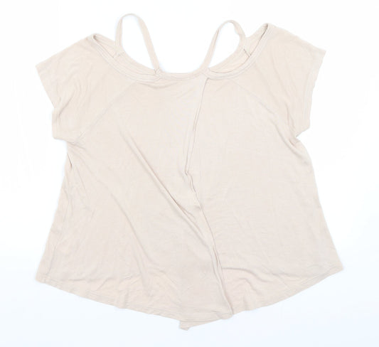 Internationale Womens Pink Basic T-Shirt Size 10