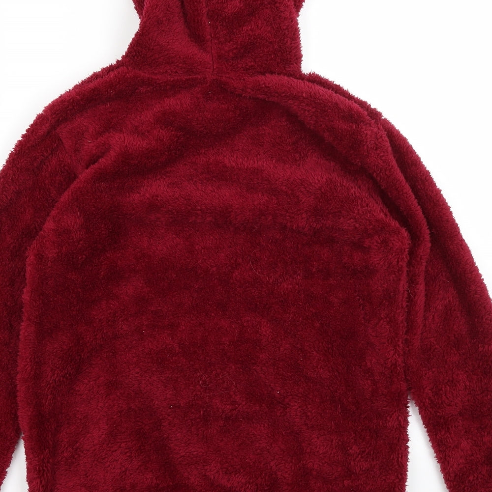 Disentis Girls Red Pullover Hoodie Size L