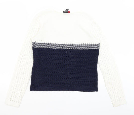 Sweater Shop Womens White Pullover Jumper Size M