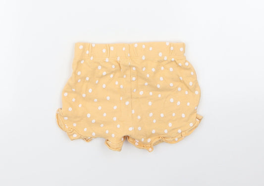 George Girls Yellow Spotted Capri Trousers Size 12-18 Months