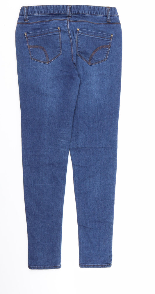 DENIM & CO Womens Blue Skinny Jeans Size 8 L29 in