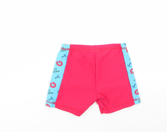 MNI CLUB Boys Red Sweat Shorts Size 3-4 Years