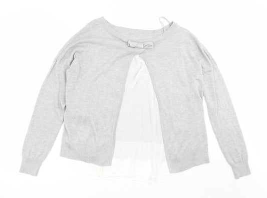 Only Our Story Womens Grey Pullover Jumper Size L