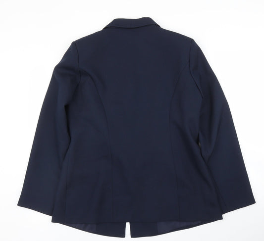 Damart Womens Blue Jacket Suit Jacket Size 14