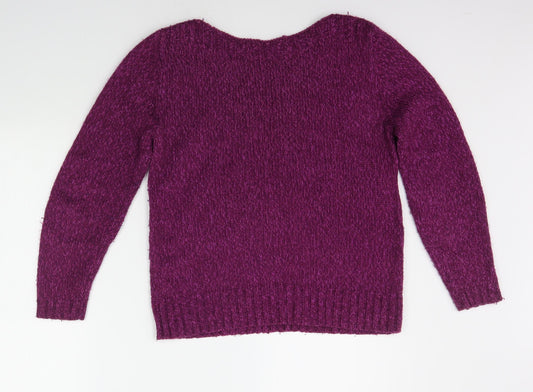Marks and Spencer Womens Purple Pullover Jumper Size 10
