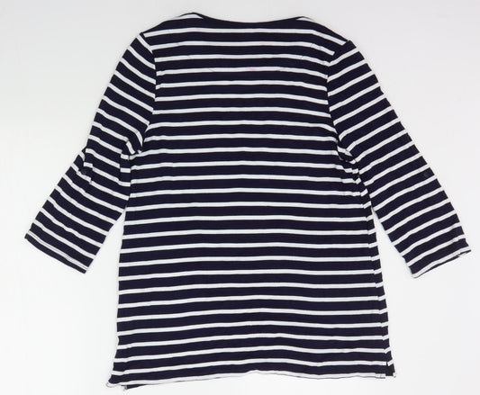 Roman Womens Blue Striped Pullover Jumper Size 12