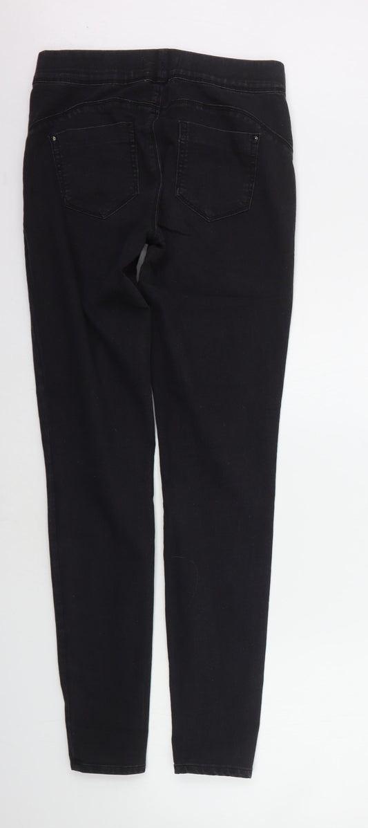 Denim & Co. Womens Grey Straight Jeans Size 10 L30 in