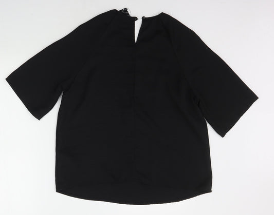 New Look Womens Black Basic Blouse Size 6