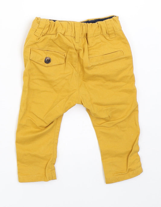 NEXT Boys Yellow Capri Trousers Size 3-6 Months