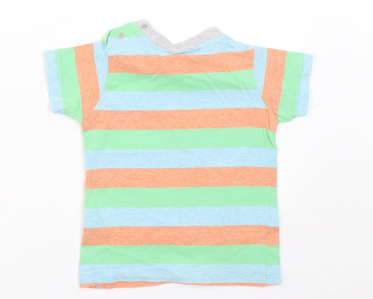 NEXT Boys Green Striped Basic T-Shirt Size 3-6 Months