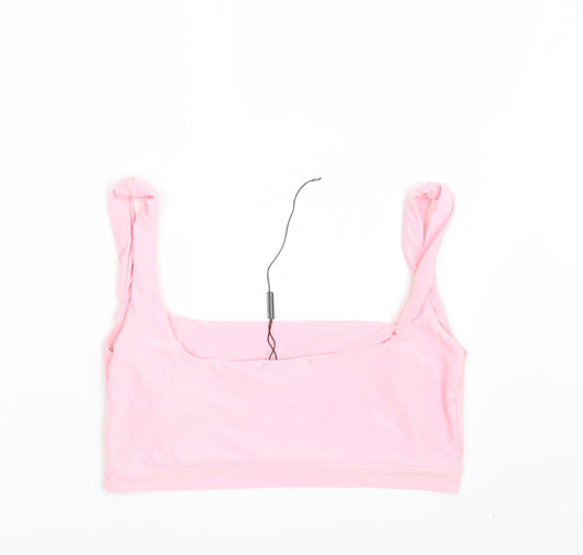 PRETTYLITTLETHING Womens Pink Cropped Tank Size 10