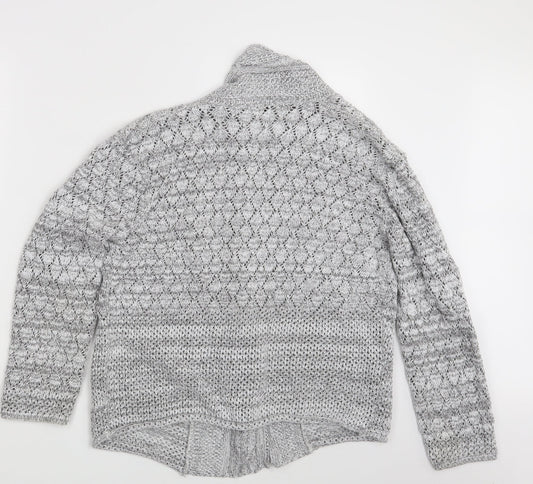 Classic Image Womens Grey Knit Wrap Jumper Size M