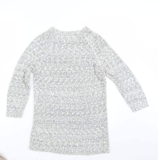 New Look Womens Grey Knit Pullover Jumper Size 8
