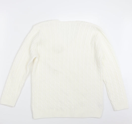 Preworn Womens Ivory Knit Pullover Jumper One Size