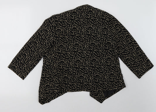 Debenhams Womens Black Polka Dot Jacket Blazer Size 10