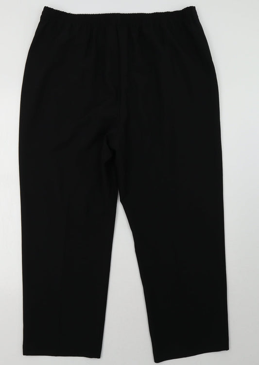 bm, Womens Black Trousers Size 18 L30 in