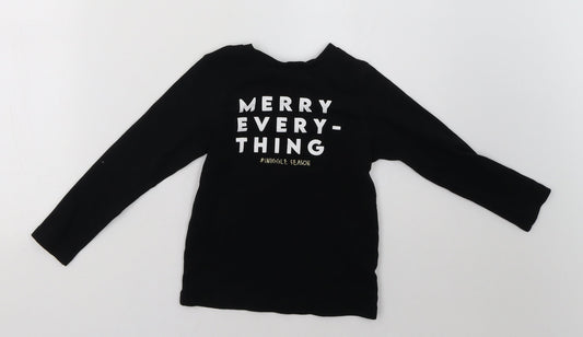 George Boys Black Pullover Sweatshirt Size 5-6 Years - christmas