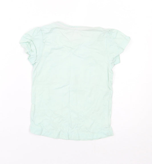 Young Dimension Girls Green Basic T-Shirt Size 6-7 Years