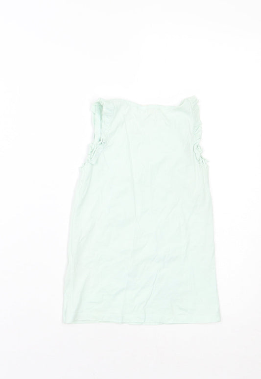 H&M Girls Blue Animal Print Basic Tank Size 8 Years