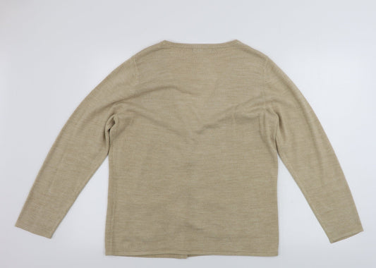 Bonmarché Womens Beige Cardigan Jumper Size M