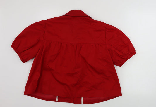 Robin Womens Red Jacket Coat Size 12