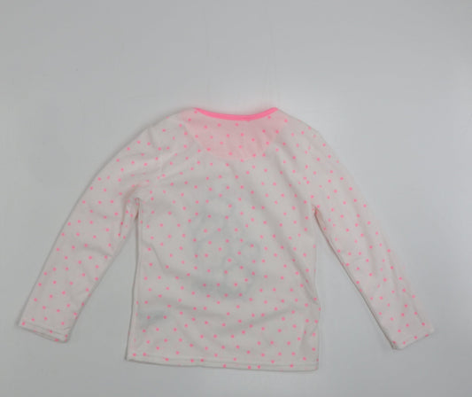 Primark Girls Ivory Polka Dot Pullover Jumper Size 7-8 Years