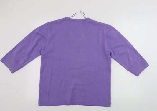 Ann marie Womens Purple Pullover Jumper Size L