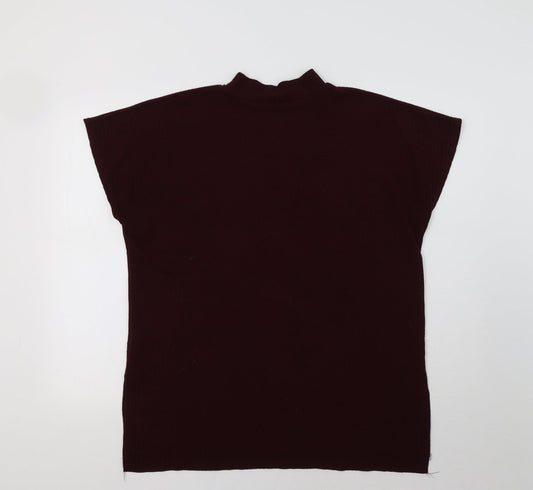 M&Co Womens Purple Basic Blouse Size 12