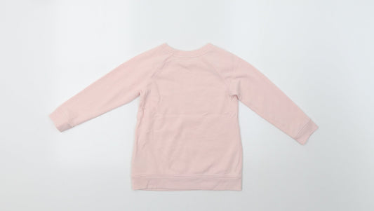 H&M Girls Pink Pullover Sweatshirt Size 5 Years - Rudolph