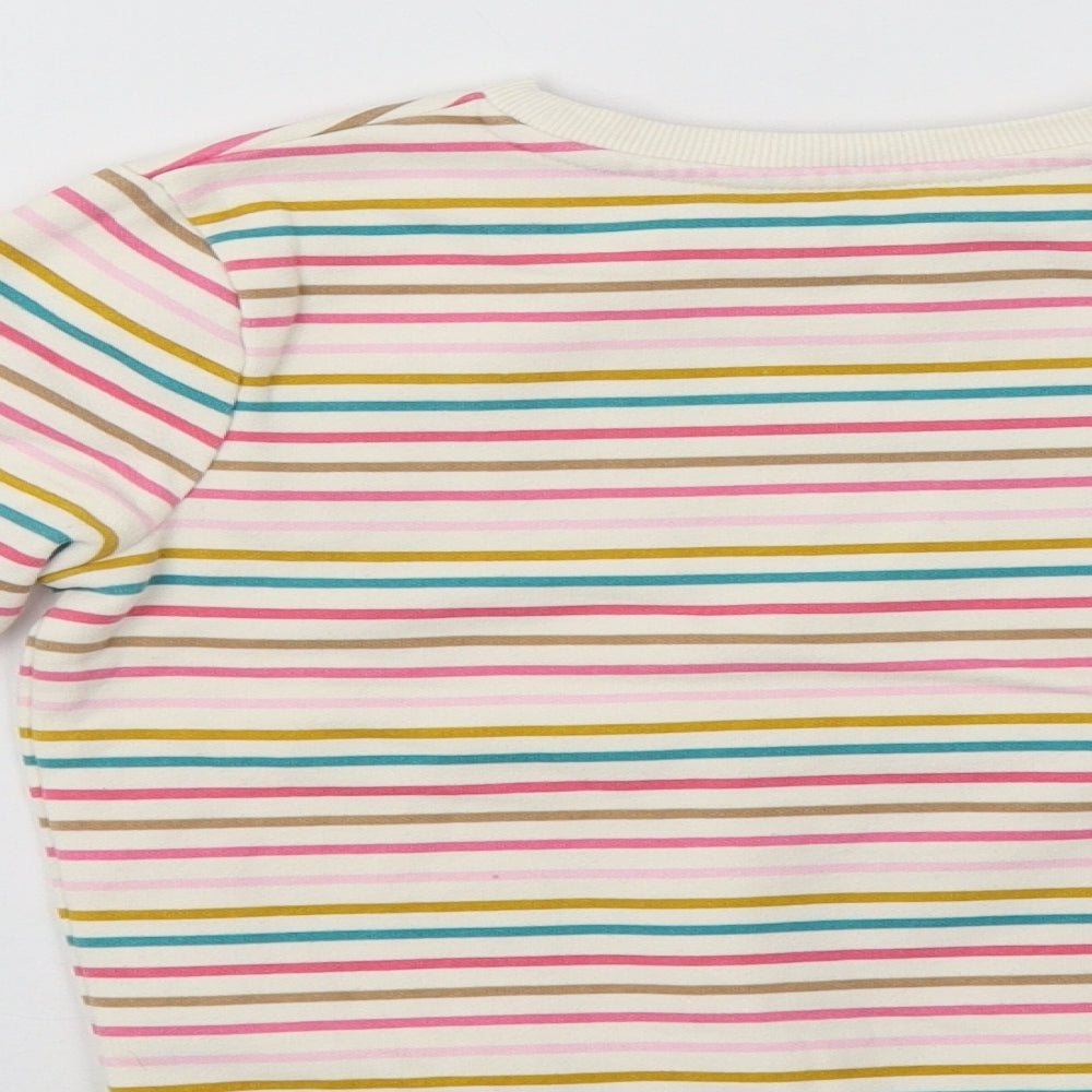 George Girls Multicoloured Striped Pullover Sweatshirt Size 5-6 Years - Happy