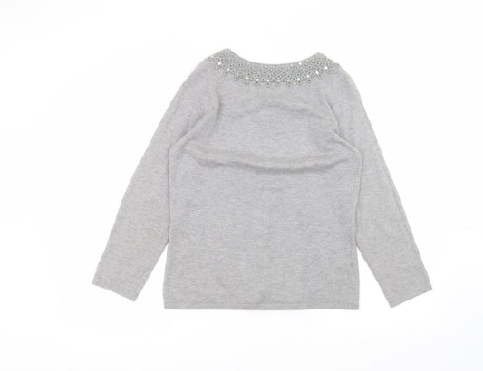 Country Club Womens Grey Cardigan Jumper Size S