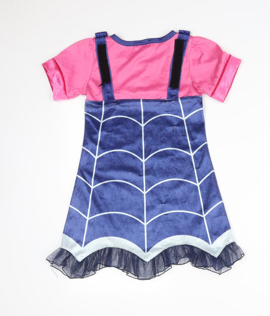 TONG Girls Multicoloured Striped A-Line Size 7 Years - FANCY DRESS