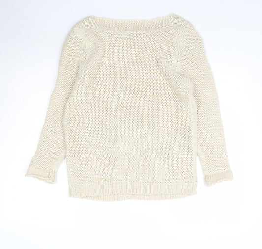 Urban Revival Womens Beige Knit Pullover Jumper Size M