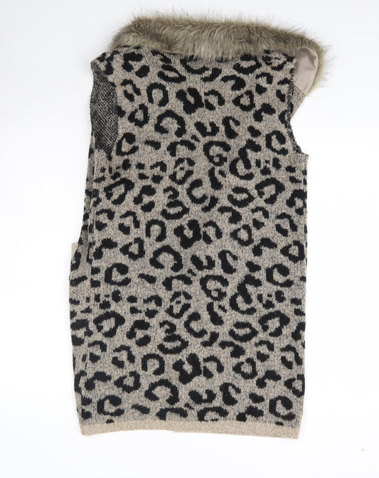 Primark Girls Multicoloured Animal Print Cardigan Jumper Size 13-14 Years