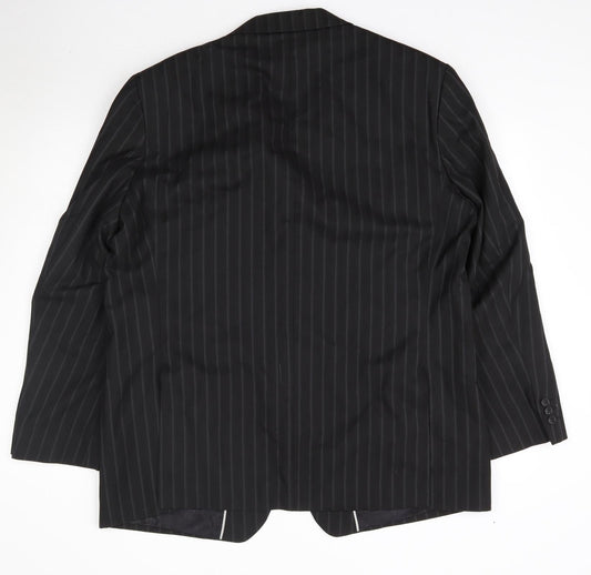 Marks and Spencer Mens Black Striped Jacket Suit Jacket Size M