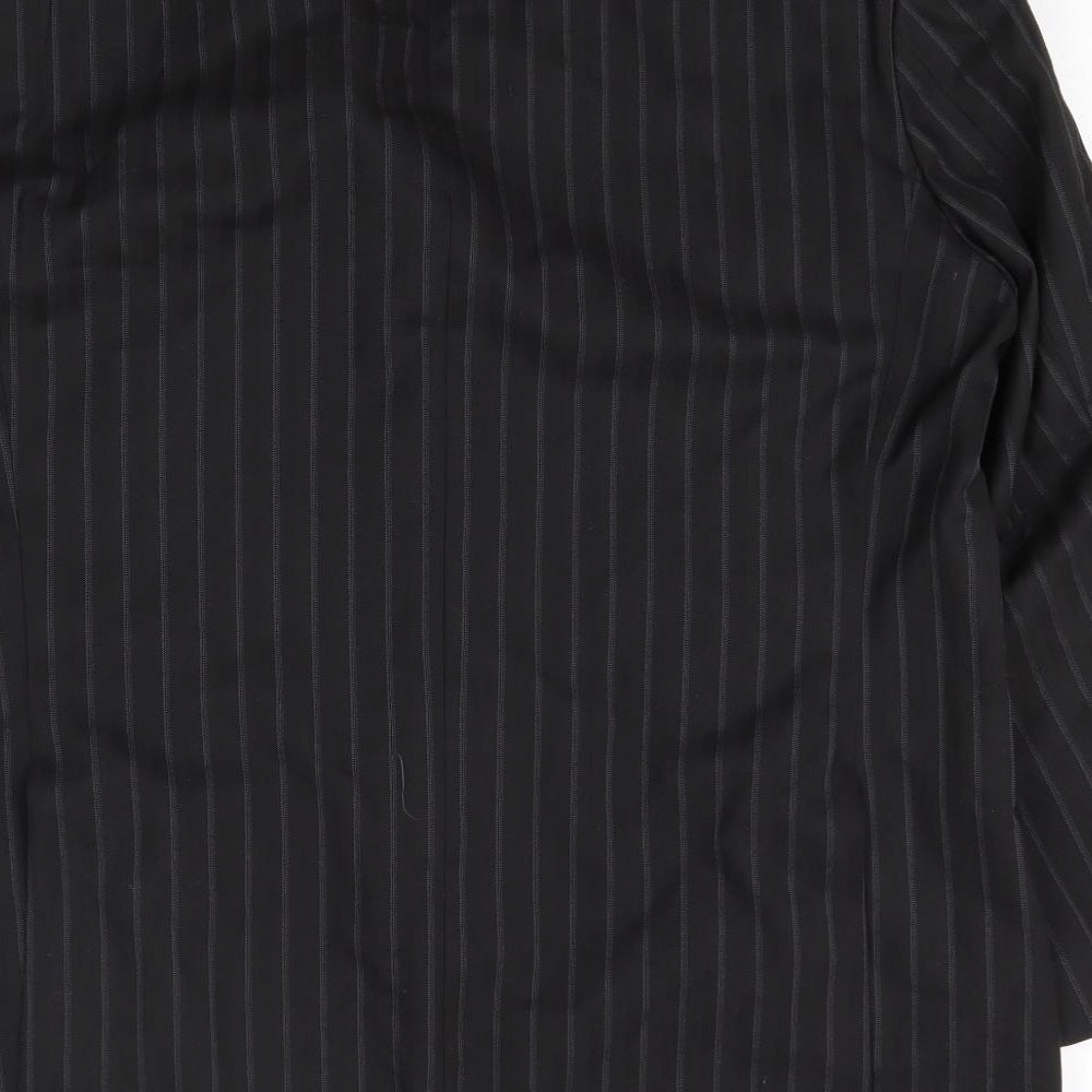 Marks and Spencer Mens Black Striped Jacket Suit Jacket Size M