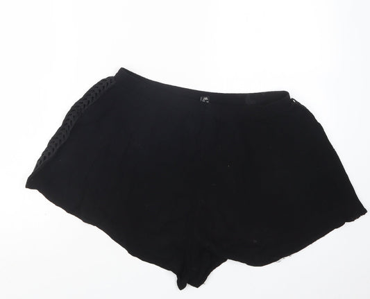 New Look Womens Black Hot Pants Shorts Size L