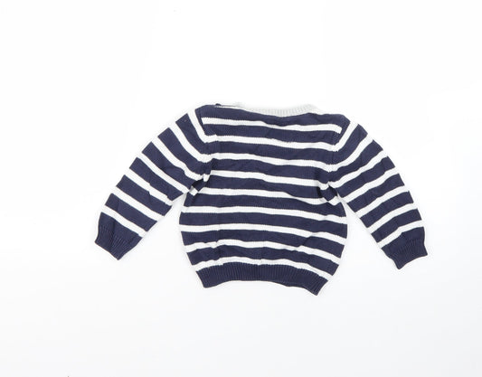 TU Multicoloured Striped Pullover Jumper Size 6-9 Months