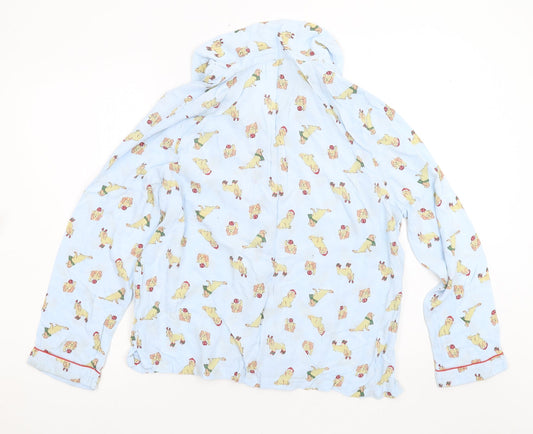 Cape Daisy Womens Blue Basic Blouse Size 12 - Christmas dog