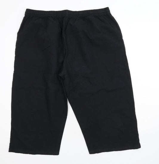 Mabel Womens Black Cropped Trousers Size 2XL L20.5 in