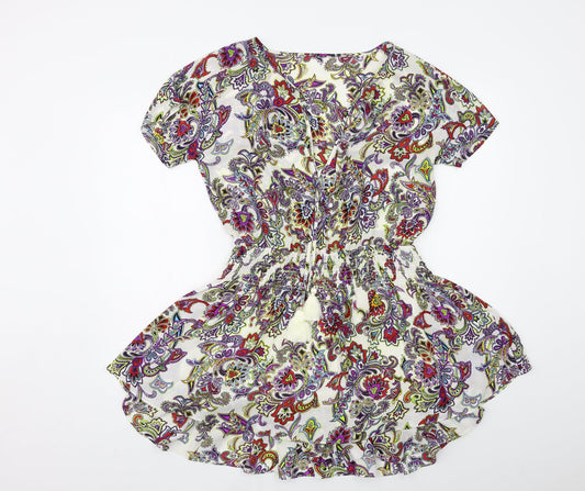 Preworn Womens White Paisley Shift Size XS