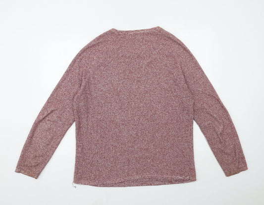 Red Herring Mens Red Knit Pullover Jumper Size M